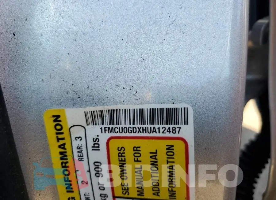 1FMCU0GDXHUA12487 Photo# 10
