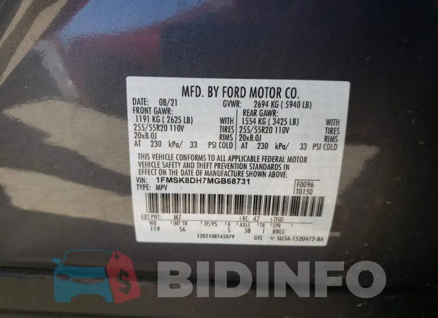 1FMSK8DH7MGB68731 Photo# 10