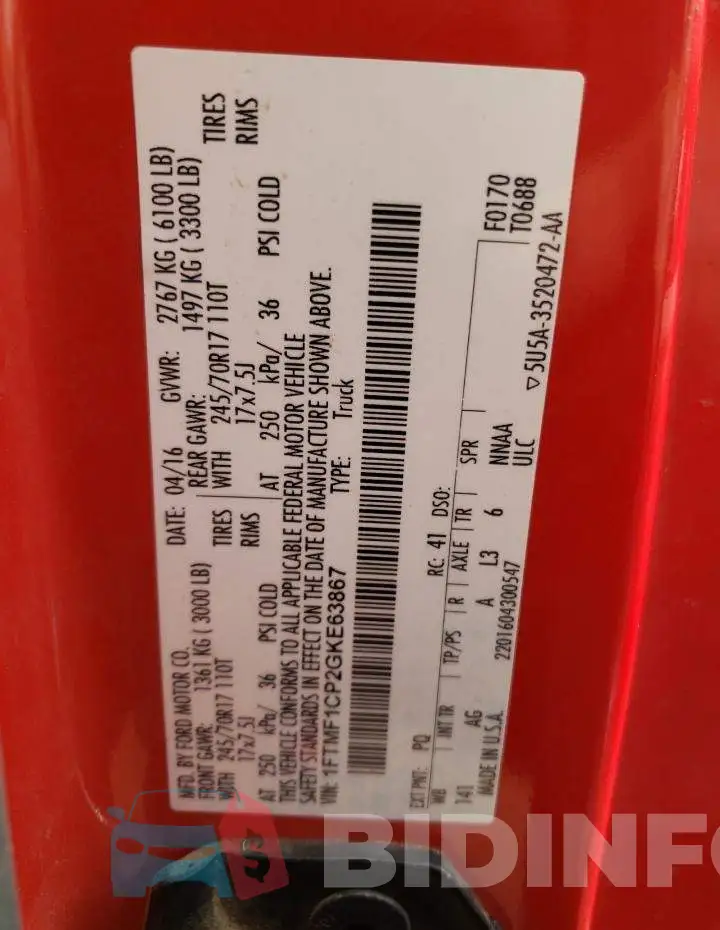 1FTMF1CP2GKE63867 Photo# 10