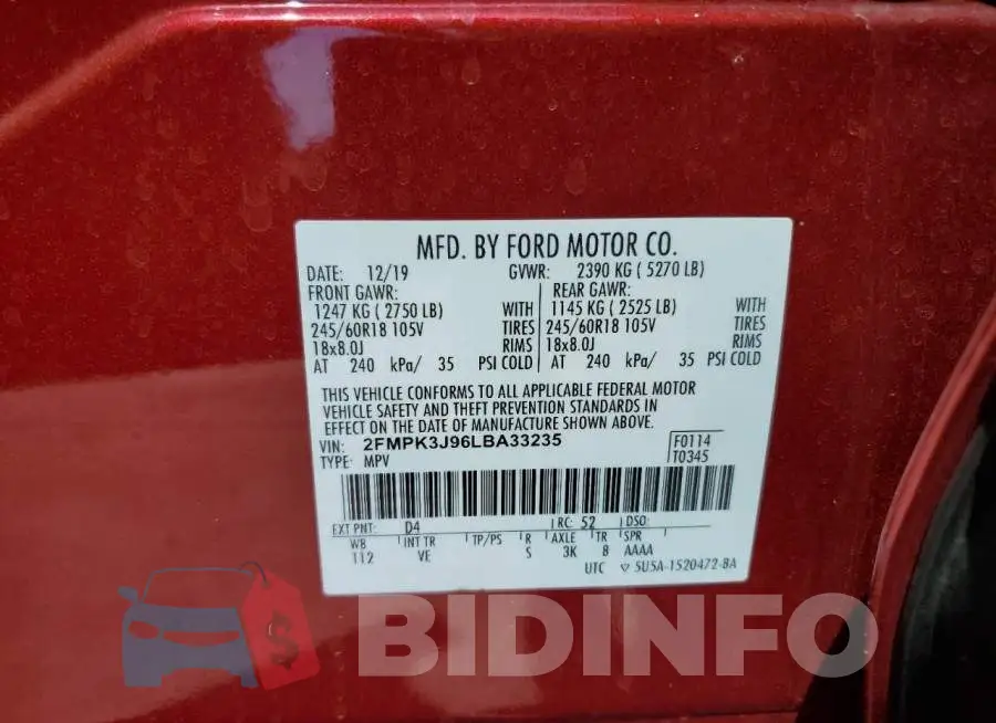 2FMPK3J96LBA33235 Photo# 10