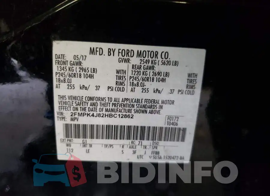 2FMPK4J82HBC12862 Photo# 10