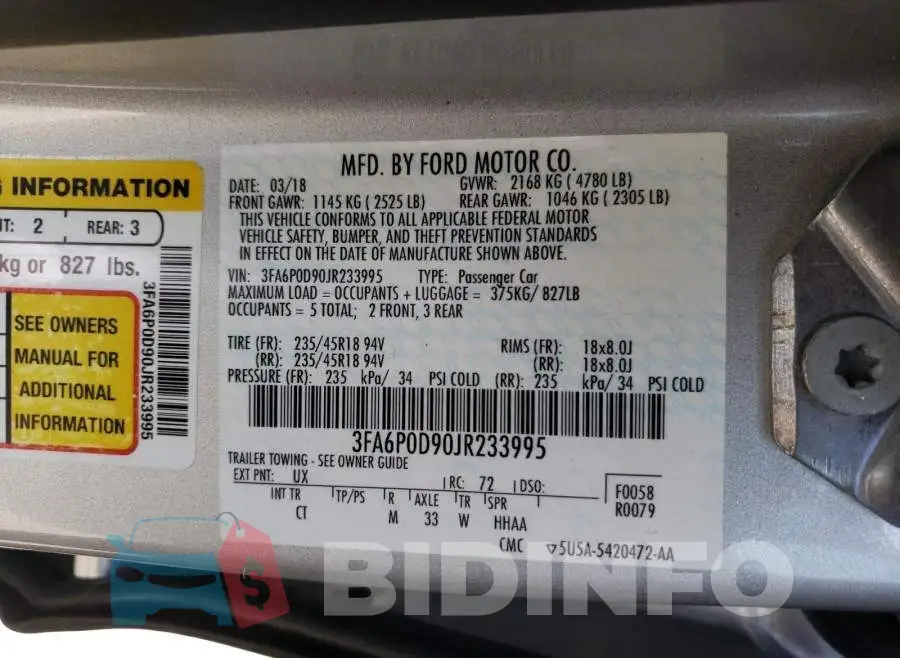 3FA6P0D90JR233995 Photo# 10