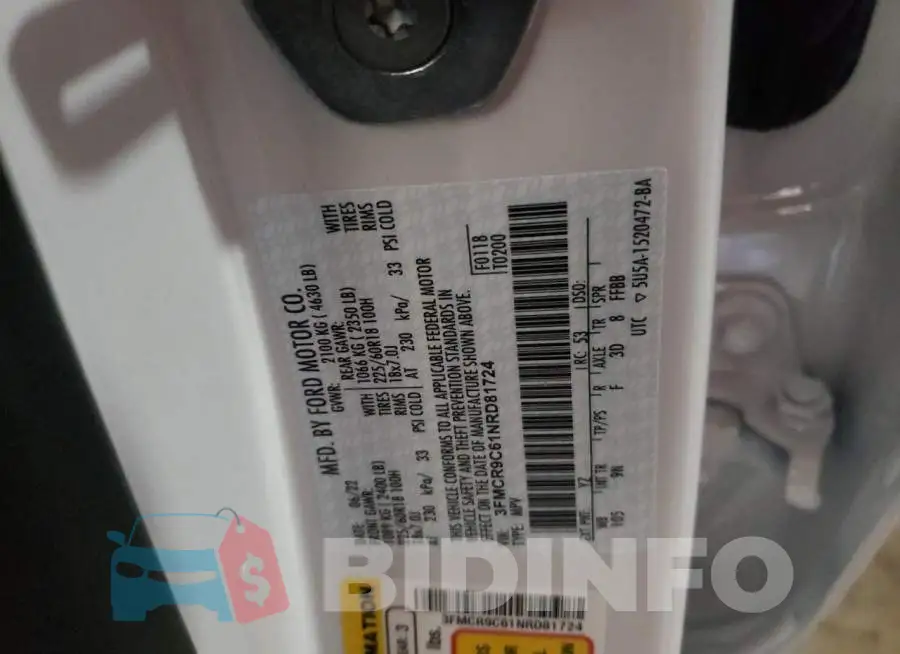 3FMCR9C61NRD81724 Photo# 10