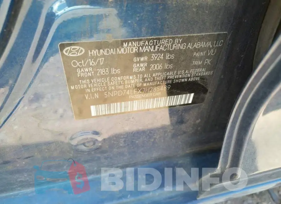 5NPD74LFXJH285489 Photo# 10