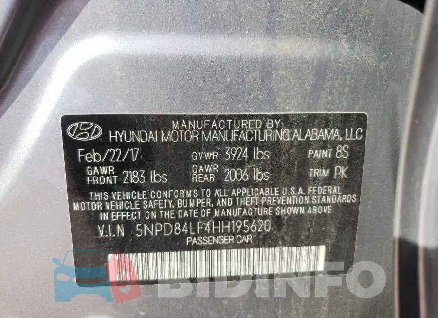 5NPD84LF4HH195620 Photo# 10