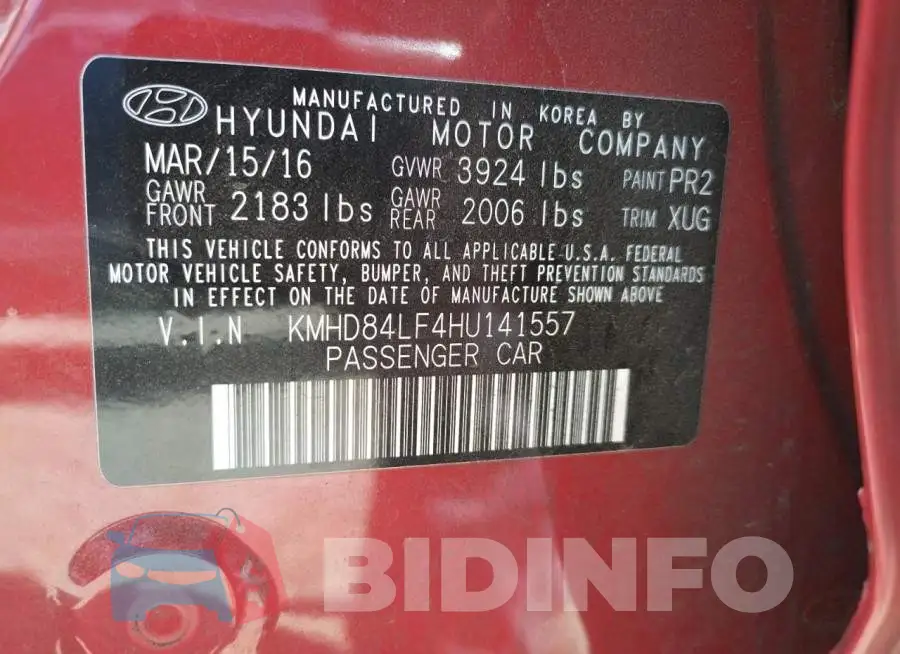 KMHD84LF4HU141557 Photo# 10