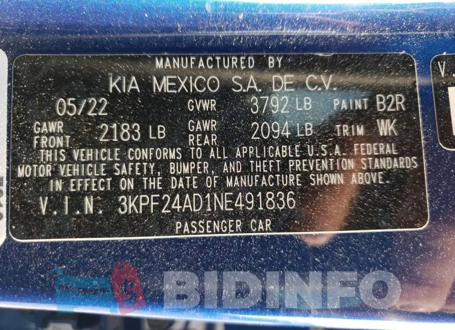 3KPF24AD1NE491836 Photo# 10