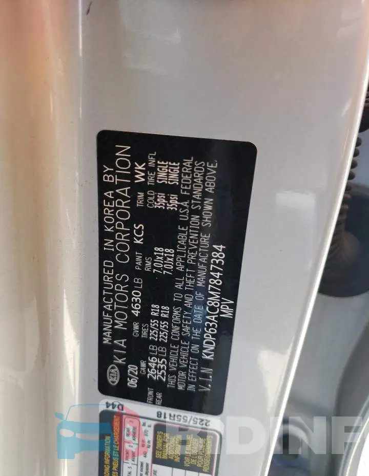 KNDP63AC8M7847384 Photo# 10