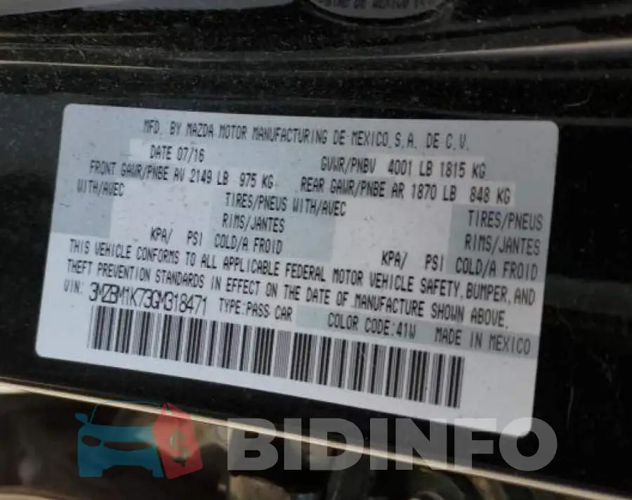 3MZBM1K73GM318471 Photo# 10