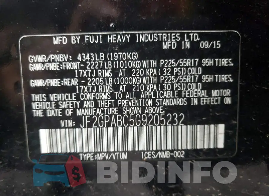 JF2GPABC5G9205232 Photo# 10