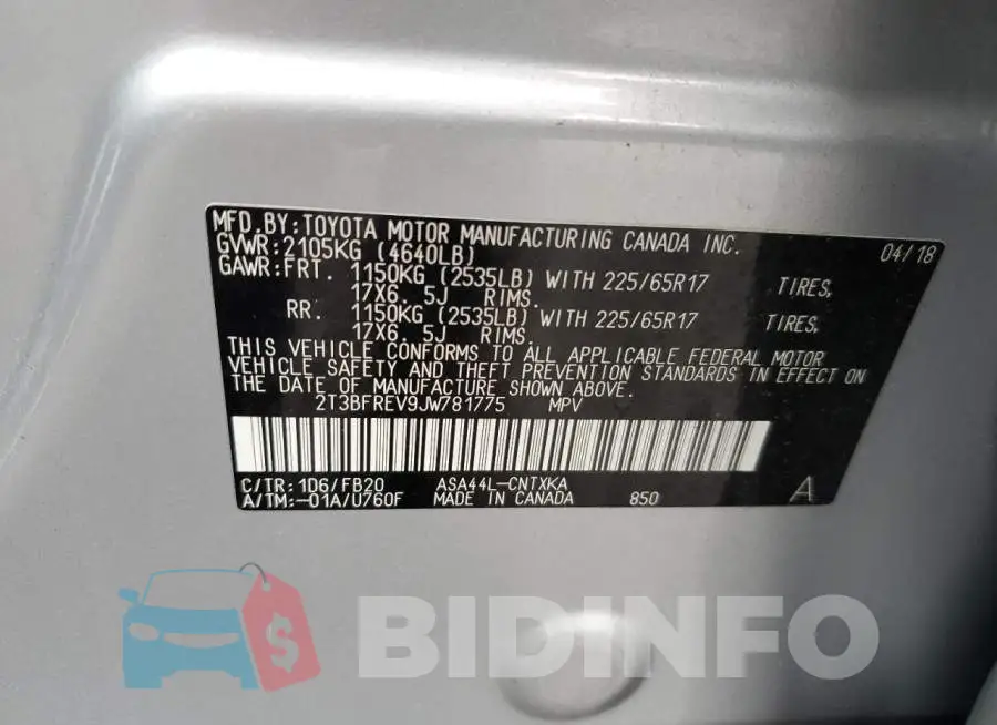 2T3BFREV9JW781775 Photo# 10
