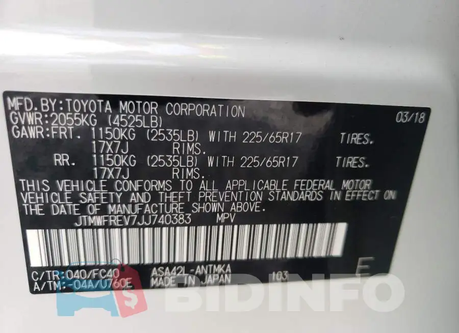 JTMWFREV7JJ740383 Photo# 10