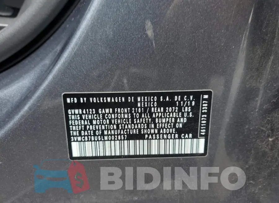 3VWCB7BU5LM002857 Photo# 10
