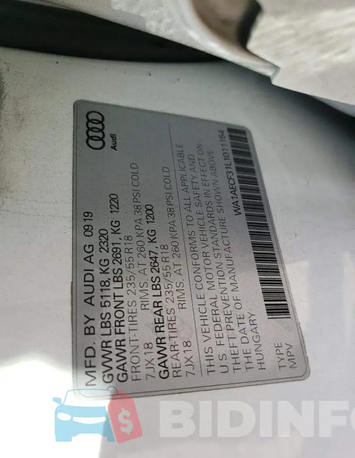 WA1AECF31L1011154 Photo# 10