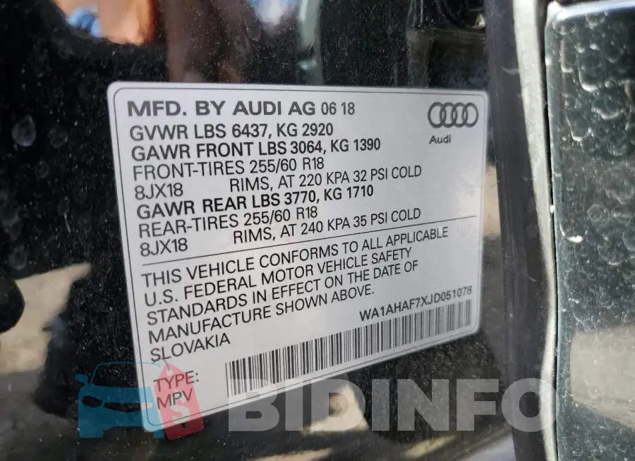 WA1AHAF7XJD051078 Photo# 10