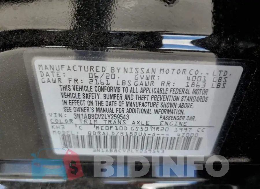 3N1AB8CV2LY259543 Photo# 10