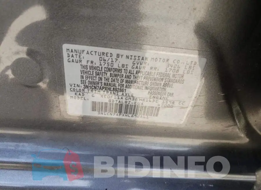 3N1CN7APXHL892861 Photo# 10