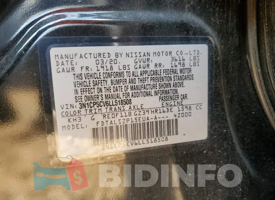 3N1CP5CV6LL518508 Photo# 10