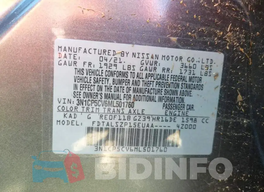 3N1CP5CV6ML501760 Photo# 10