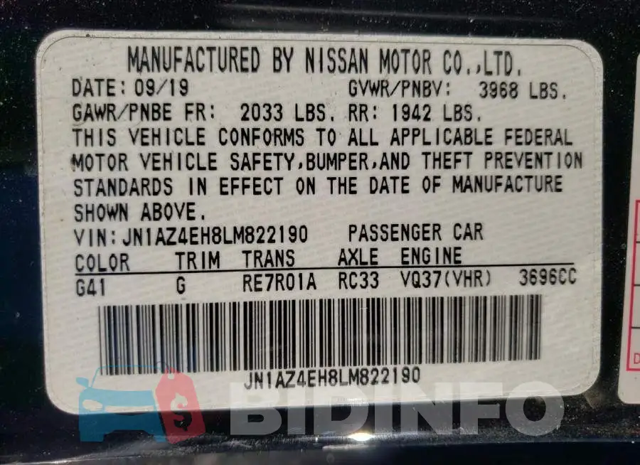 JN1AZ4EH8LM822190 Photo# 10