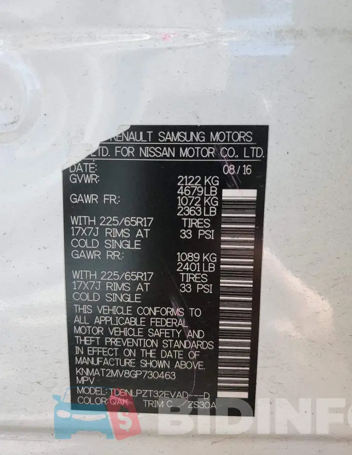 KNMAT2MV8GP730463 Photo# 10