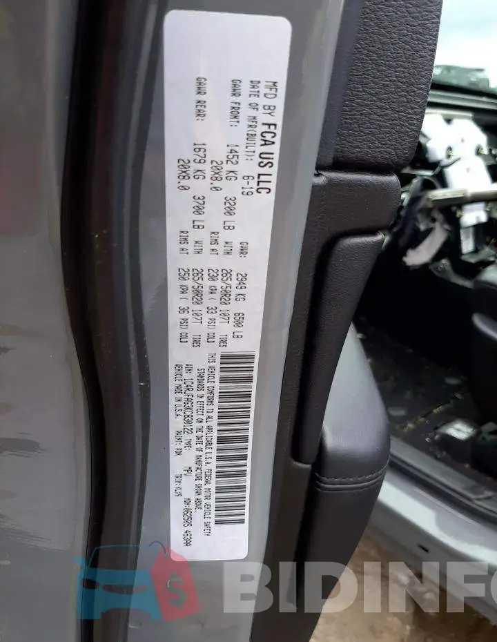 1C4RJFAG3KC830122 Photo# 10