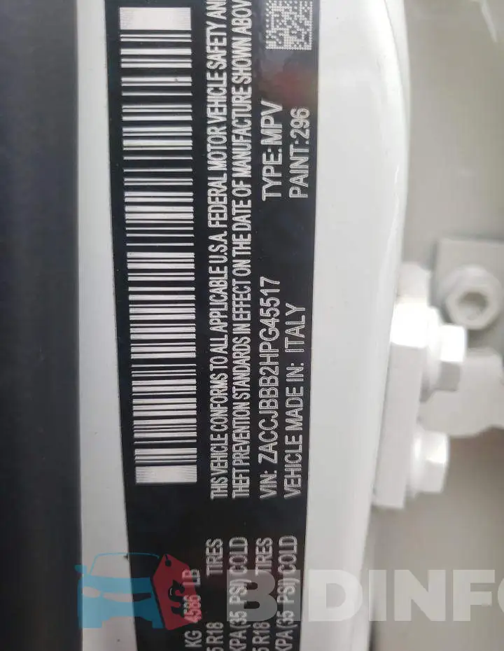 ZACCJBBB2HPG45517 Photo# 10