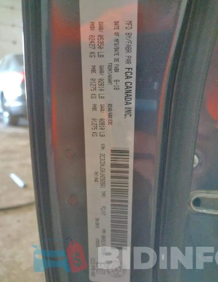 2C3CDXJG0JH292661 Photo# 10