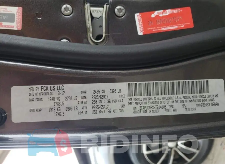 3C4PDCABXHT614105 Photo# 10