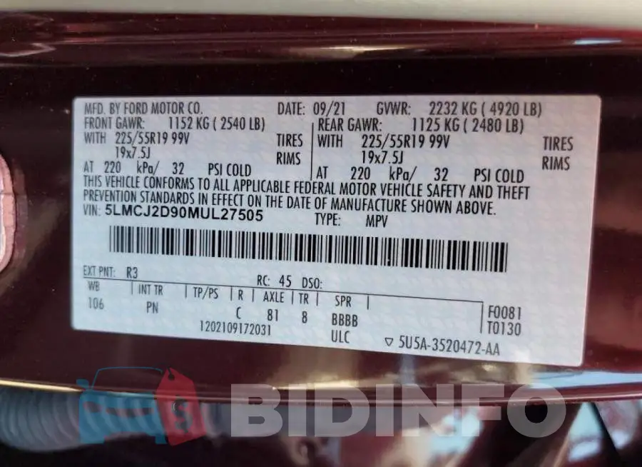 5LMCJ2D90MUL27505 Photo# 10