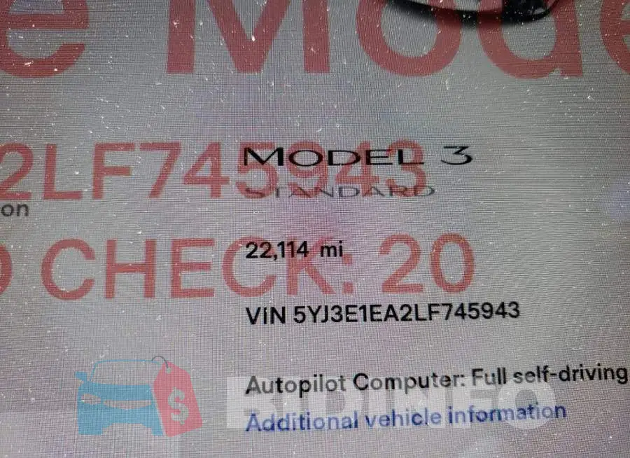 5YJ3E1EA2LF745943 Photo# 8