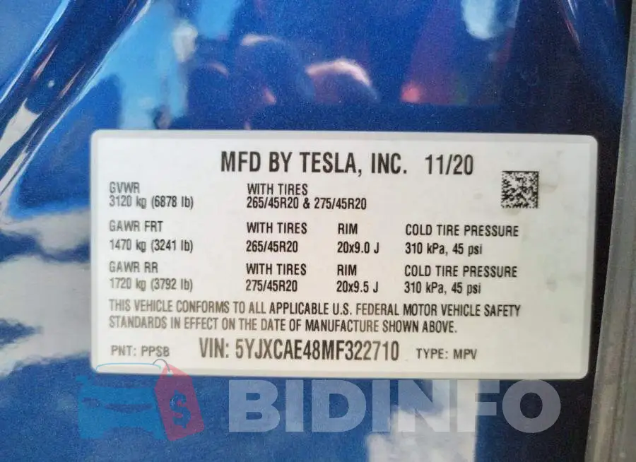5YJXCAE48MF322710 Photo# 10