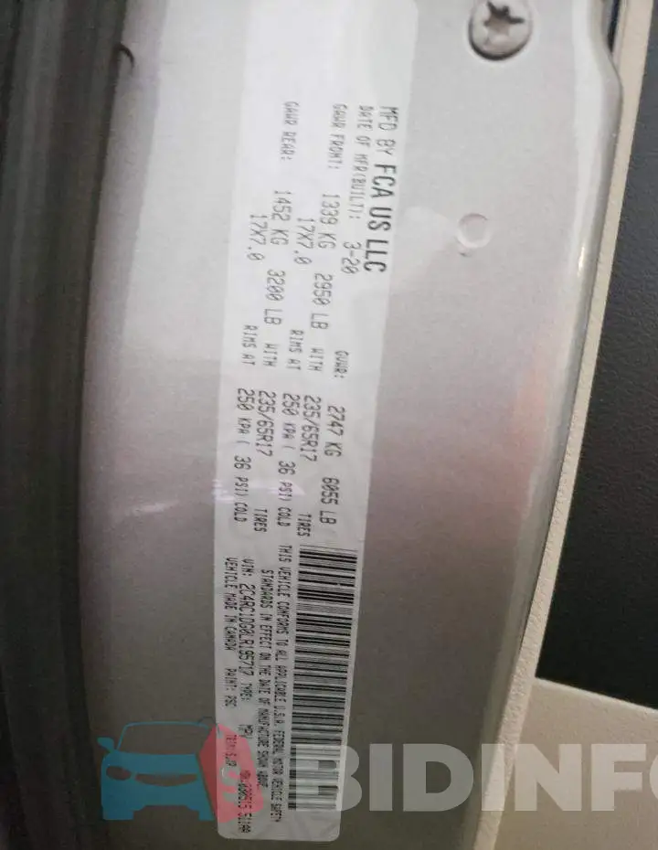 2C4RC1DG0LR195717 Photo# 10