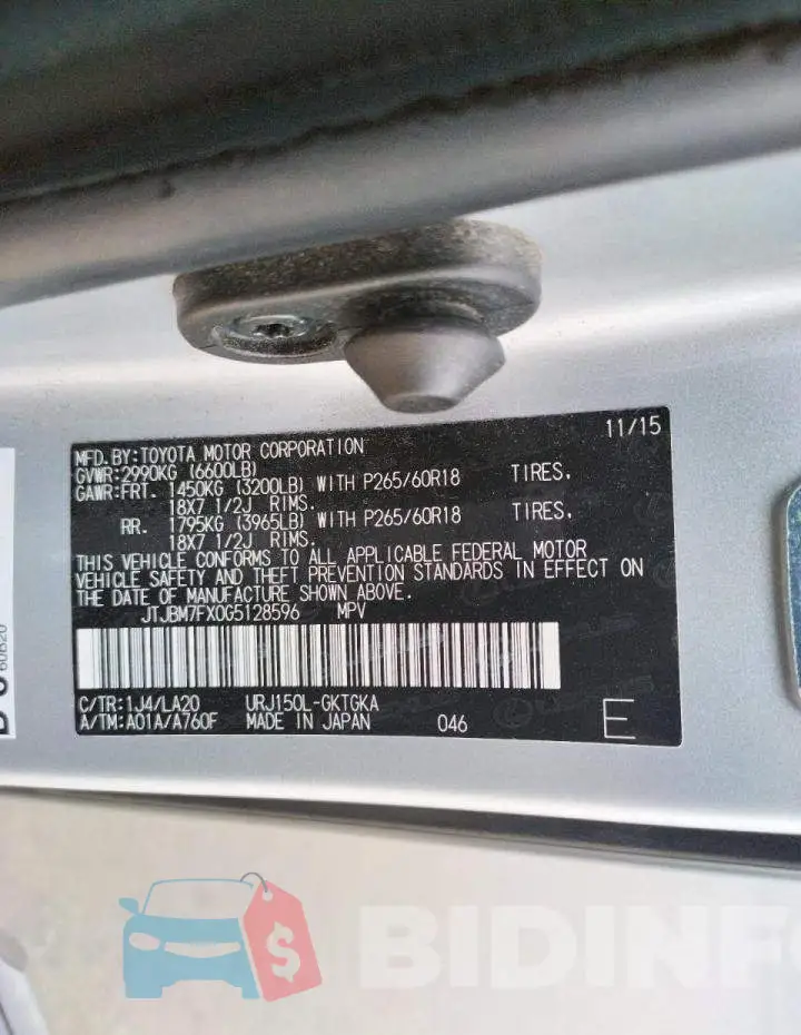 JTJBM7FX0G5128596 Photo# 10