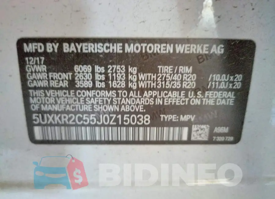 5UXKR2C55J0Z15038 Photo# 10
