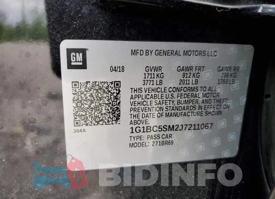 1G1BC5SM2J7211067 Photo# 10