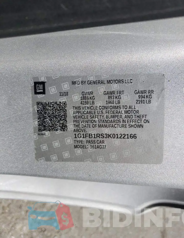 1G1FB1RS3K0122166 Photo# 10