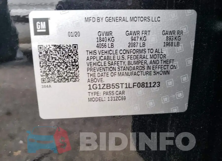 1G1ZB5ST1LF081123 Photo# 10