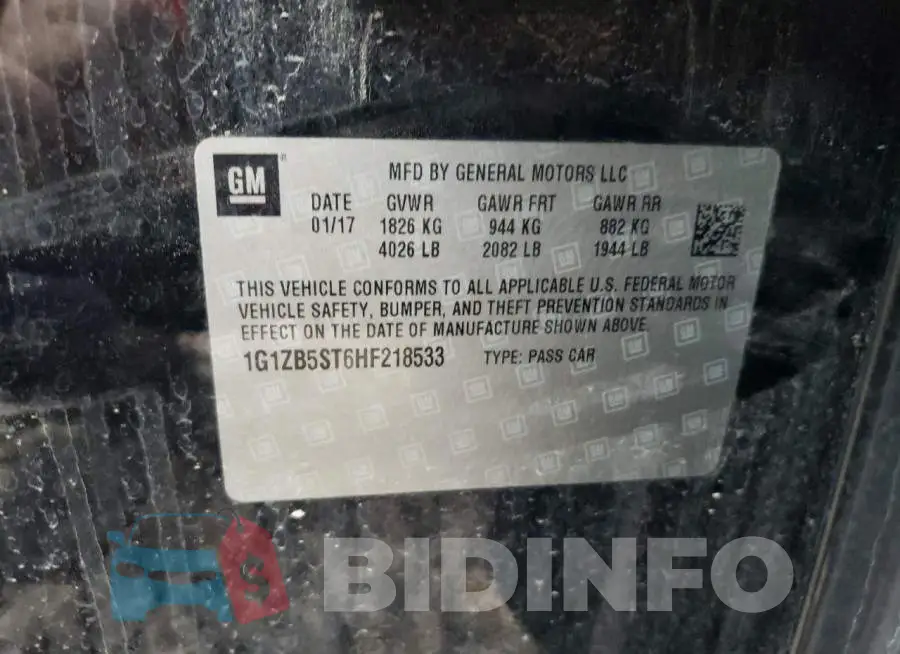 1G1ZB5ST6HF218533 Photo# 10