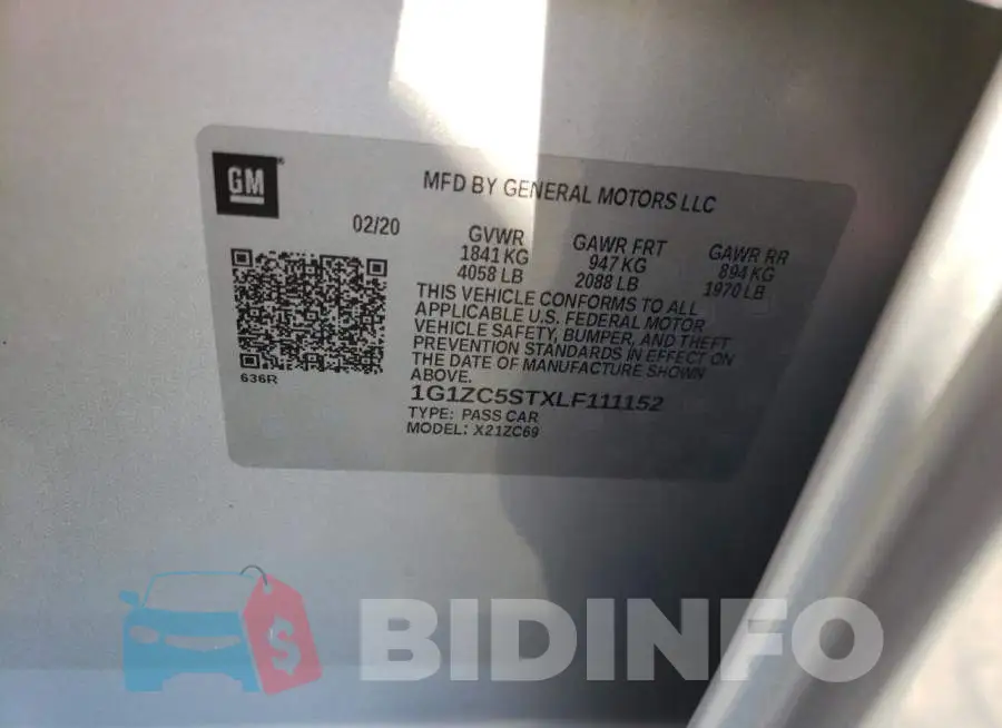 1G1ZC5STXLF111152 Photo# 10