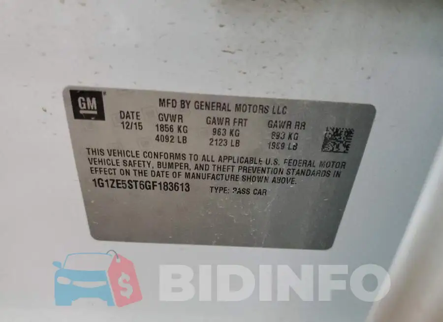 1G1ZE5ST6GF183613 Photo# 10