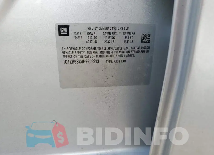 1G1ZH5SX4HF259213 Photo# 10