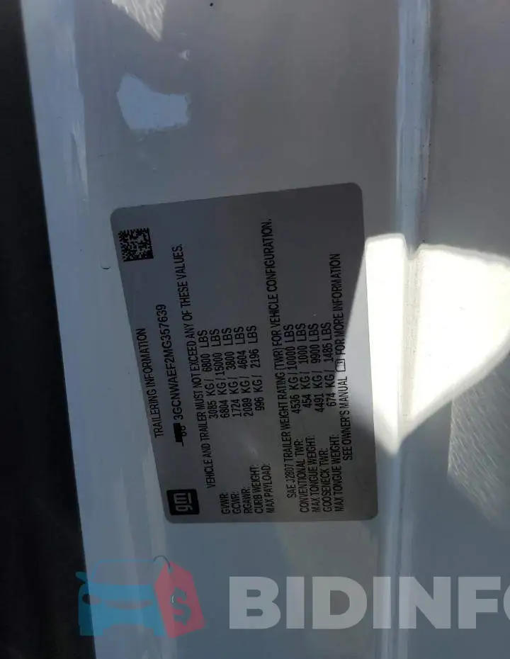 3GCNWAEF2MG357639 Photo# 10