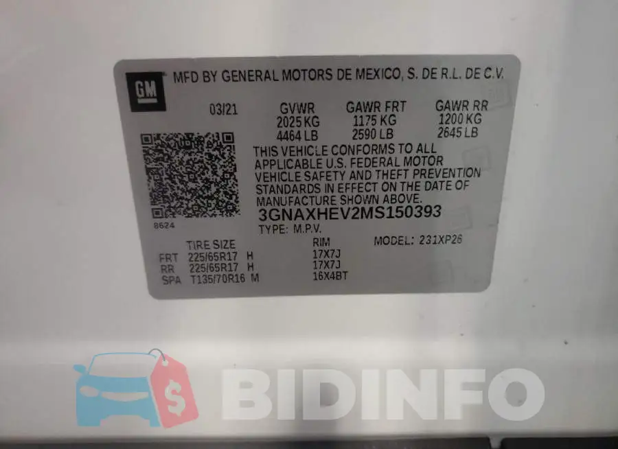 3GNAXHEV2MS150393 Photo# 10