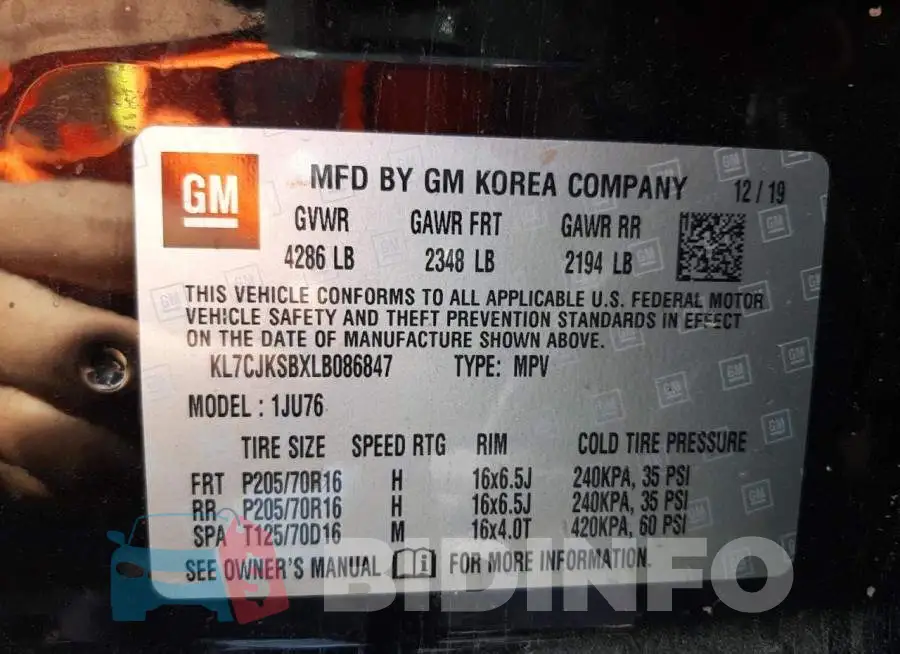 KL7CJKSBXLB086847 Photo# 10