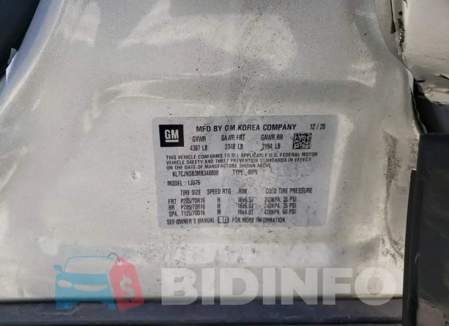 KL7CJNSB3MB348808 Photo# 10