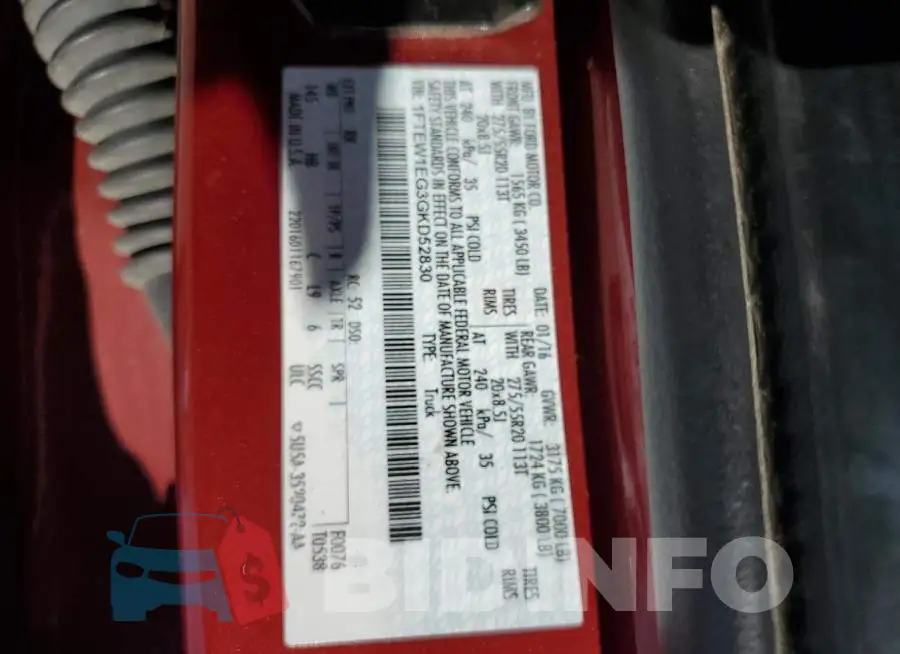 1FTEW1EG3GKD52830 Photo# 10