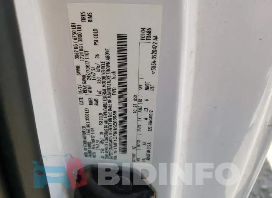 1FTMF1CF6HKE03955 Photo# 10