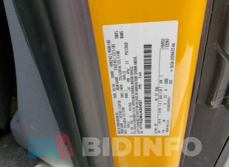 1FTYR2ZMXJKB04527 Photo# 10