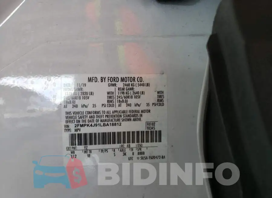 2FMPK4J91LBA18812 Photo# 10